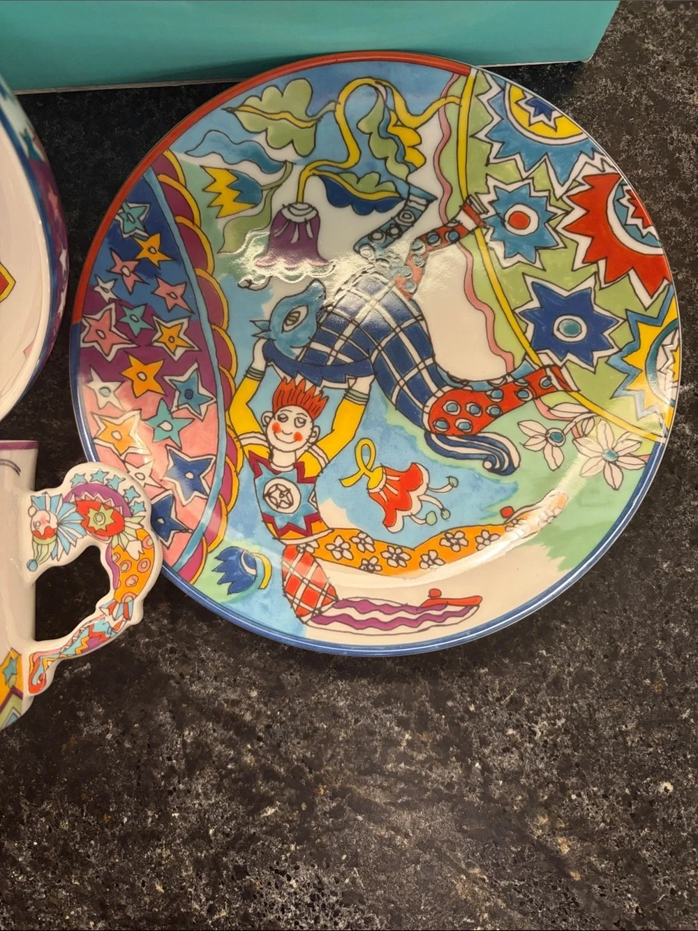Tiffany & Co. Baby Fantasy 3Pc Vintage by Gene Moore Tea Set with Circus Motifs
